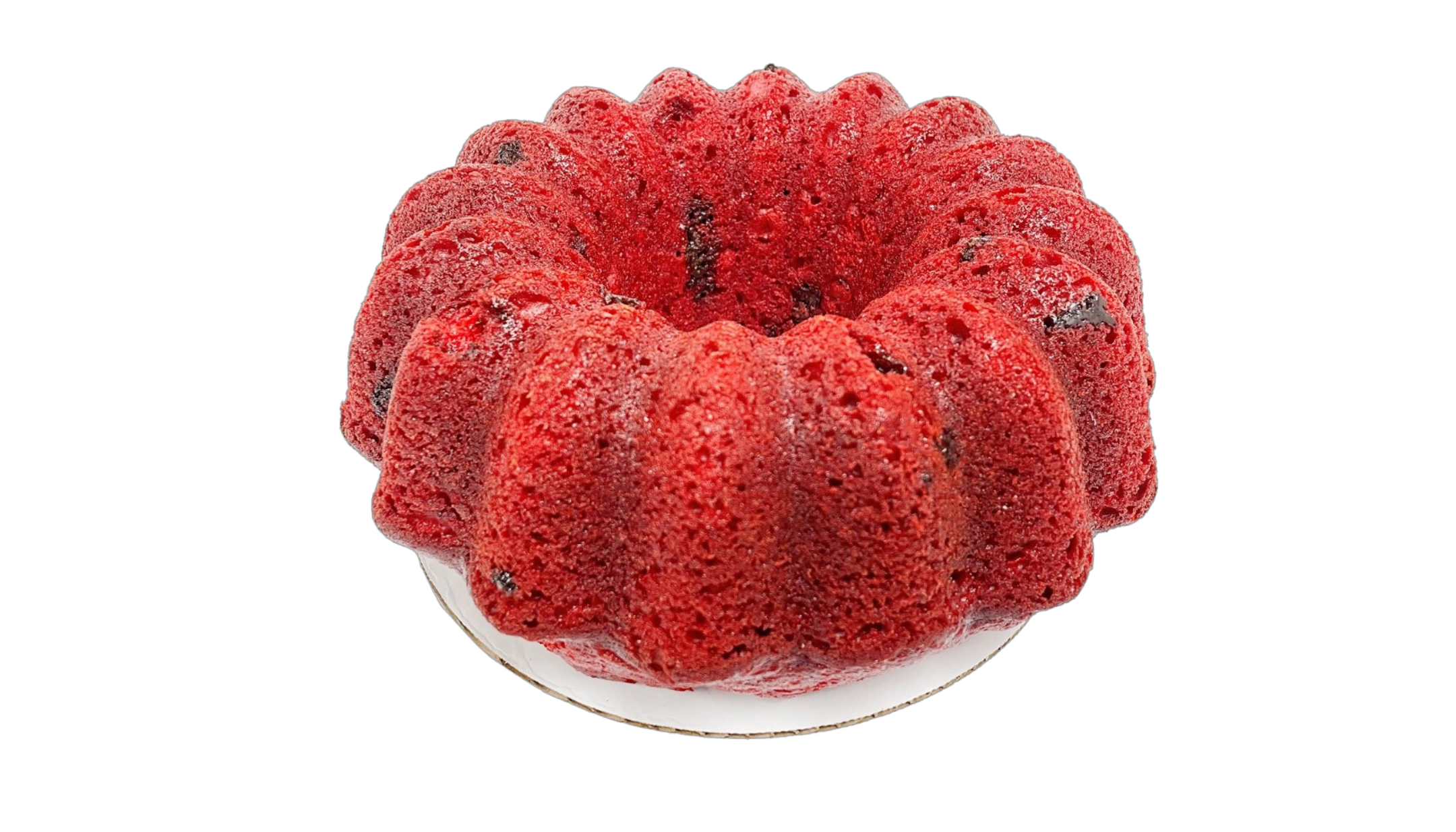 Red velvet uniced bundt cake