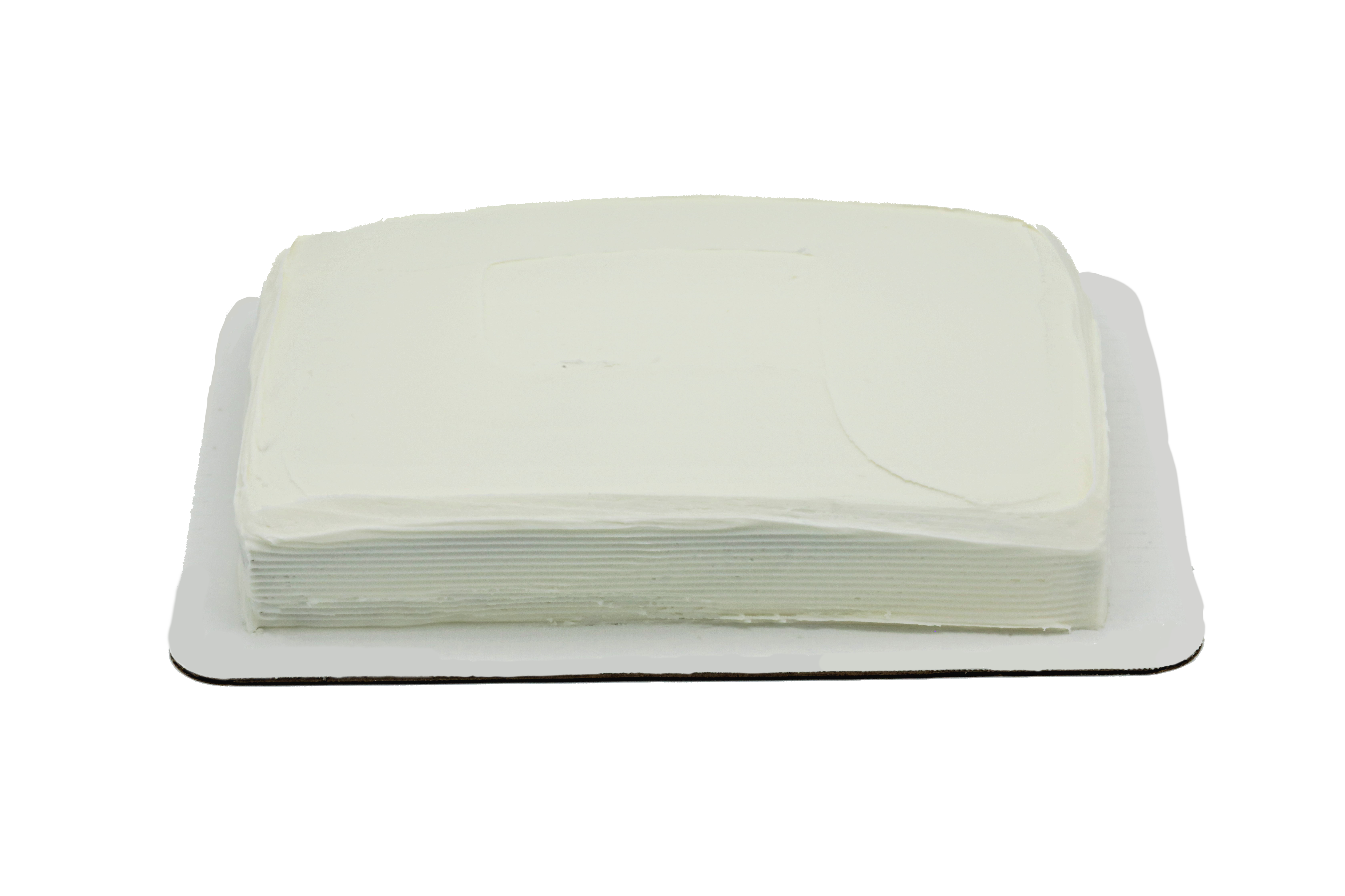 White iced rectangle cake