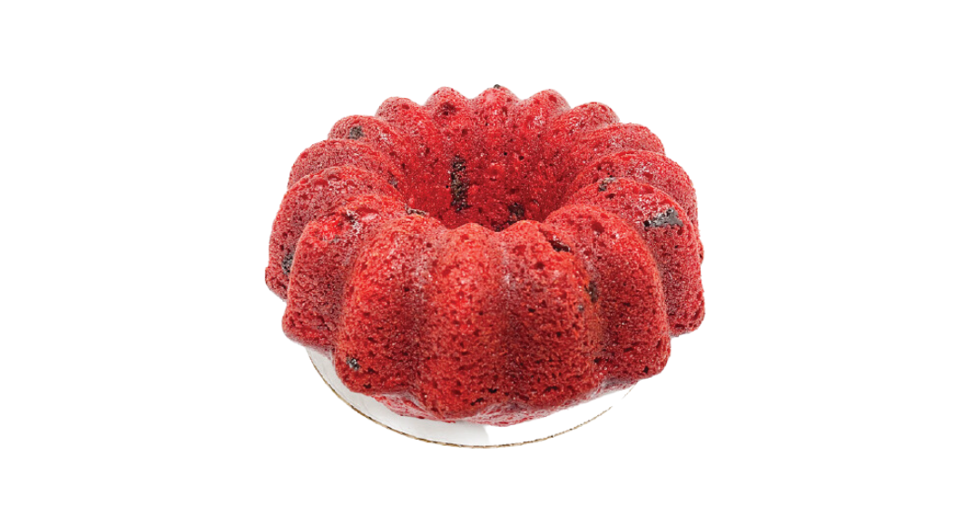 Uniced red velvet bundt cake